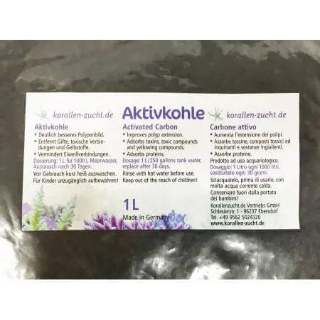 Korallen-Zucht Activated Carbon (1 liter) voor zeewateraquarium