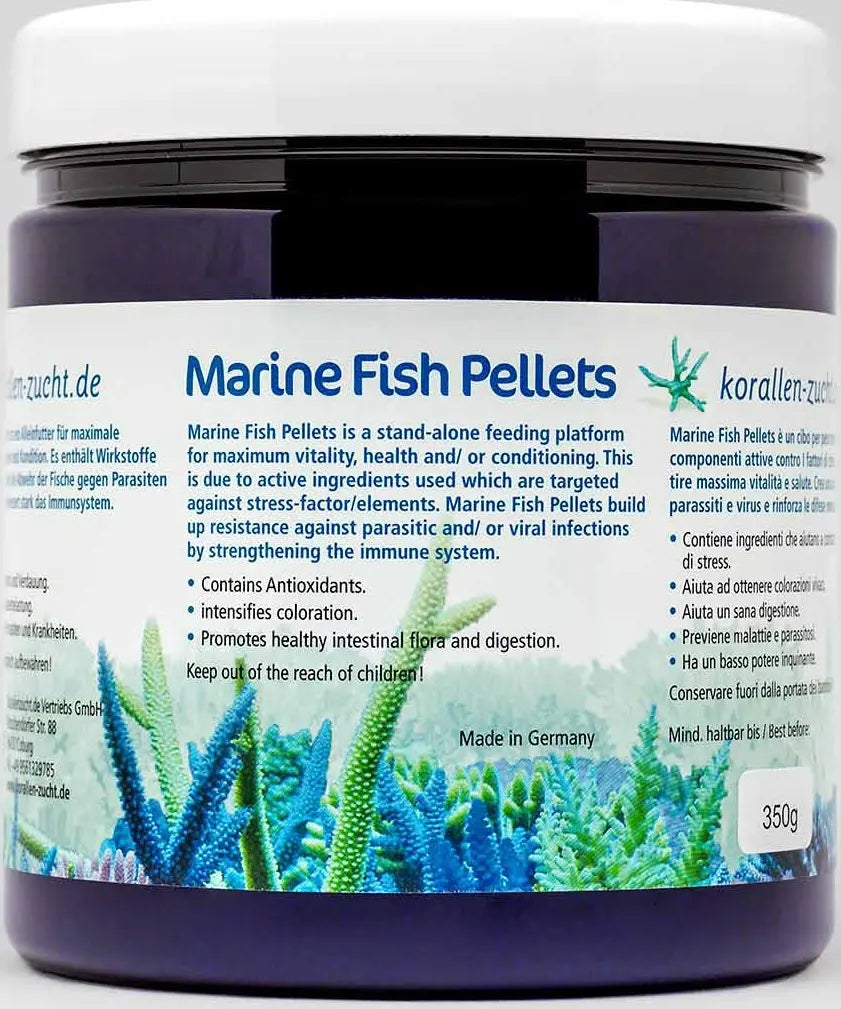 Korallen-Zucht Marine Fish Pellets 350 gr. 2mm (complete voeding voor zeevissen) voor zeewateraquarium