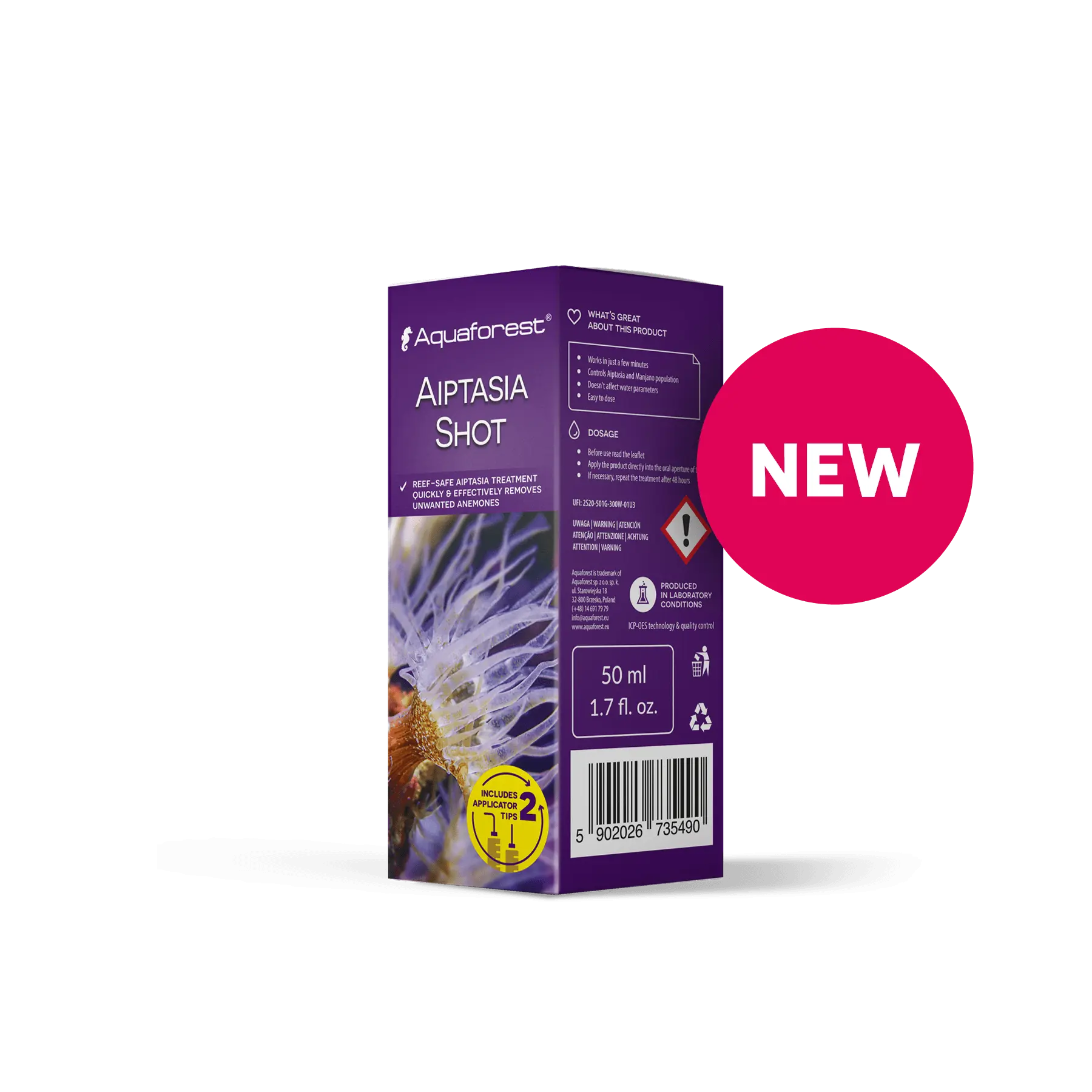 AquaForest Aiptasia Shot 50 ml kopen | Aiptasia bestrijden zeewateraquarium AquaForest